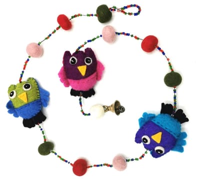 Boutique Trukado - Vilten Mobiel Uiltjes - handgemaakt - 100% wol - Lengte ca.100cm