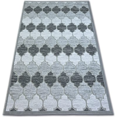 Kleden Rugsx Tapijt ACRYL YAZZ 3766 zilver klaver marokkaanse 133x190 cm
