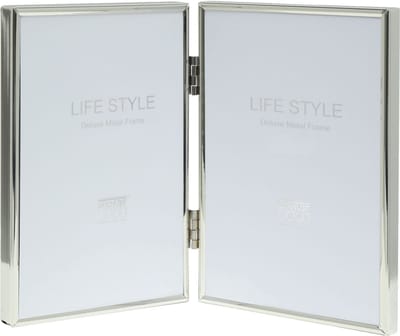 Deknudt Frames fotolijst S58MT4 - zilverkleur - tweeluik -  2x 10x15