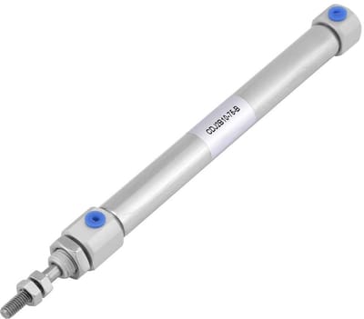Dailygoods- Pneumatische Cilinder Roestvrij Staal 10 Mm Boring - 75 Mm Slag - Dubbelwerkend - Compact Ontwerp - Lange Levensduur - Voor Automatische Apparatuur - Luchtcilinder