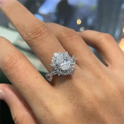 Bague Cuivre Zircon AAA Haute Qualité Pour Femmes Anneaux Mariage Bijoux Fins Accessoires Cadeau de Fête 9 brown