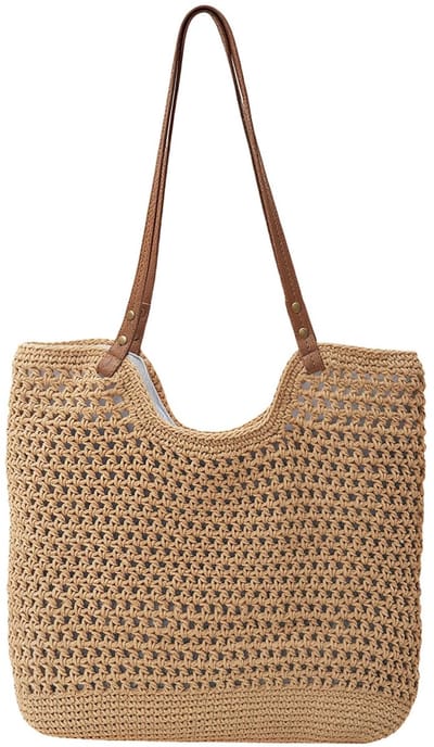 Dailygoody - Strohtas Beach Bag - Bohemian Strandtas - Lichtgewicht en Duurzaam - Beige - Zomer Handtas - Ideaal voor Vakantie en Strand