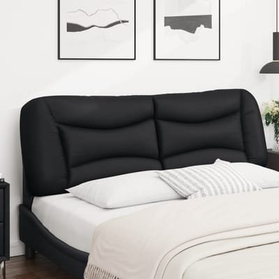 vidaXL - Hoofdbordkussen - "Hvar" - 160 - cm - kunstleer - zwart