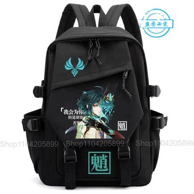 Genshin Impact Rugzak Anime Xiao Mochila Studenten Schooltas Cosplay Jongens Meisjes Cartoon Boekentas Laptop Reizen Rucksack Cadeaus 12 inches