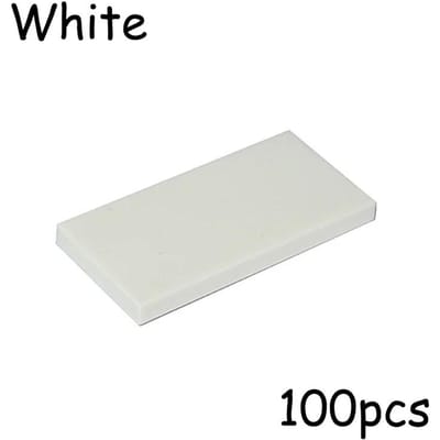 100 STUKS MOC Bouwstenen 87079 Maat Platte Tegel Glad 2*4 Bouwstenen DIY Educatief Creatief Speelgoed 2x4 Stenen
