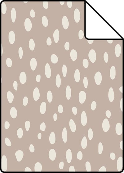 Proefstaal ESTAhome behang stippen oudroze en wit - 26.5 x 21 cm - 139255-S