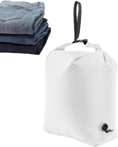 Reistas Vuile Kleding - Waszak Opvouwbaar - Ruimte Besparen - Vacuüm Compressie - 31 cm Hoog - Wit