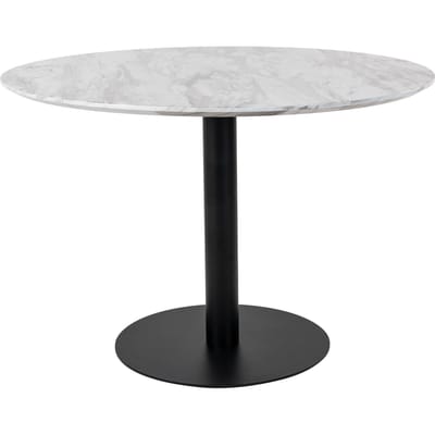 House Nordic Eetkamertafel Bolzano Marmerlook Ø110cm (Zwart Frame)