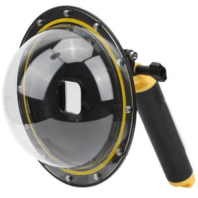 TELESIN Fisheye Bol Duik Gezichtsschild Waterdichte Behuizing voor Gopro hero9 Actiecamera gray