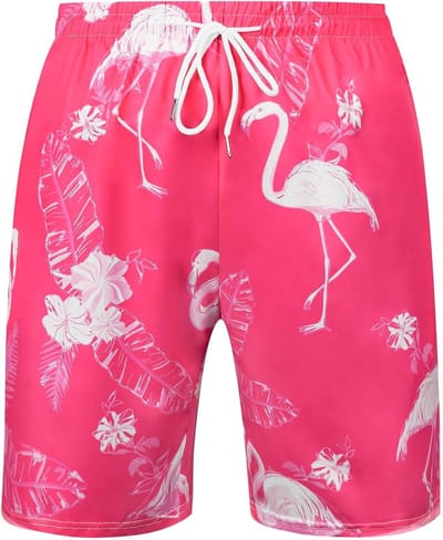 Hawaiiaanse zwemshorts voor heren met zakken, ademend en snel drogend, ideaal voor strandvakanties en zomerse reizen