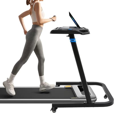 Fitness bureau - Staande tafel - Actief werken - In hoogte verstelbaar - 87-117 cm - Zwart