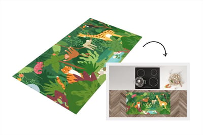 Keukenloper - Loper keuken - Jungle - Giraf - Liaan - 120x60 cm - Keukenloper vinyl