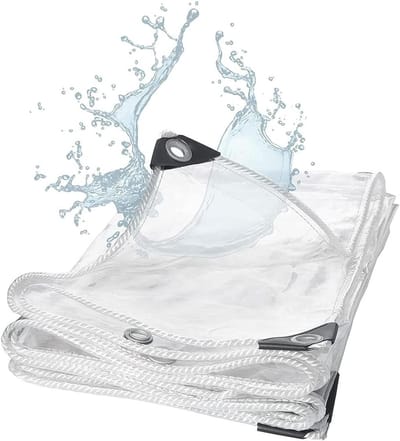 Afdekzeil Transparant - Dekzeil PVC - Bescherming Buiten - Waterdicht Scheurvast - 3x6m - Transparant