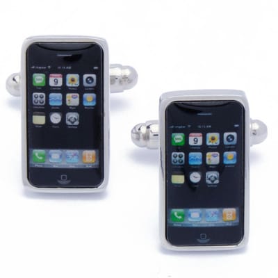 Manchetknopen - Smartphone Iphone Mobiele Telefoon Zwart