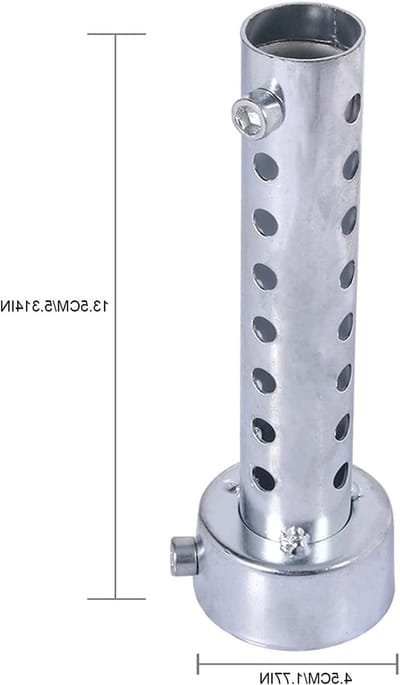 Universele Motor Demper, Uitlaat DB Killer Geluidsdeflector Invoegstuk voor 35mm/42mm/45mm, Versterkt Geluid en Vermindert Geluidsoverlast, Zilver (45mm)