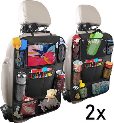 Luxe & Stevige Autostoel Organizer met Tablet Houder - Set van 2 - Auto Stoel Organiser- Waterafstotend - Oxford Materiaal