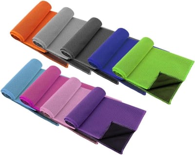 Microvezel Sporthanddoeken - Fitness Handdoeken - Sport & Reizen - Sneldrogend - 9 Stuks 92x31CM - Diverse Kleuren