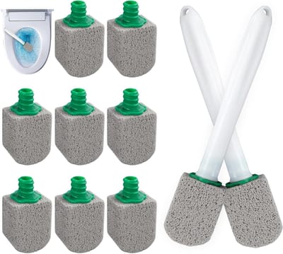 Effectieve Pumice Steen voor het Verwijderen van Toiletvlekken, Kalk en Aanslag - Ideaal voor Keuken, Badkamer en Huishoudelijk Gebruik - 10 Stuks in Grijs