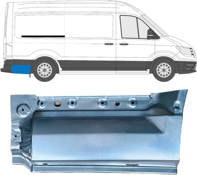 Reparatiepaneel achterspatbord voor Volkswagen Crafter 2017- / Rechts