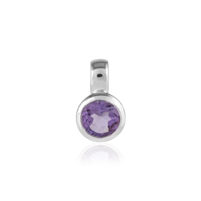 SilverGems Zilveren hanger met Amethist edelsteen
