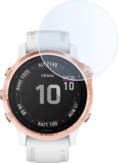 Screenprotector - Geschikt voor Garmin Fenix 6s Pro - Sterk & Shockproof - Tempered Glass - Beschermglas Screen Cover - Gehard Glas - Bescherm Protector voor Smartwatch