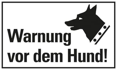 Pickup kunststoff Schild 33x20 cm WARNUNG VOR DEM HUND