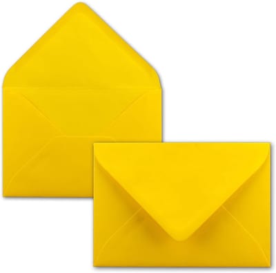 Enveloppen C5 - Honinggeel Kuverts - Kaarten Versturen - Door En Doorgekleurd Papier - 150 Stuks - Geel