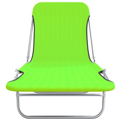 vidaXL - Ligbedden - inklapbaar - 2 - st - staal - en - stof - groen