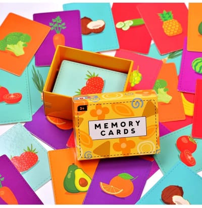Littlemonky Memory Spelletjes voor Kinderen vanaf 3 Jaar – 24 Kaarten (12 Paren) – Educatief Kaartspel – Peuterspel voor Geheugen en Concentratie
