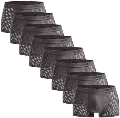 BOXR Boxershort Heren 8 Pack - Bamboe Ondergoed Heren - Duurzaam & Ademend - Zijdezacht - Perfecte Pasvorm - Ondergoed Heren - Onderbroeken Heren - Ideaal voor Dagelijks Gebruik & Sport - Maat S