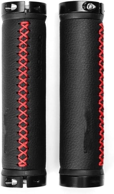 Fietsstuurgrepen - Handvatten Fiets - Comfortabel Fietsen - Antislip Grip - 1 Paar - Zwart Rood
