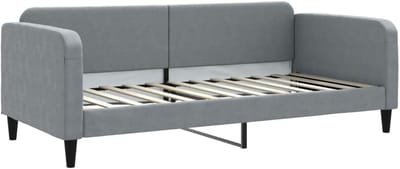 Slaapbank - Bankbed gastenbed - Multifunctioneel meubel - 2-in-1 ontwerp - 90x200 cm - Lichtgrijs