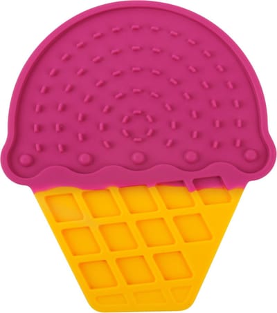 AFP Chill Out - Ice Cream Lick Mat - Met Zuignappen - Honden Likmat - Voor alle Texturen - 20 x 17,5 cm - Roze