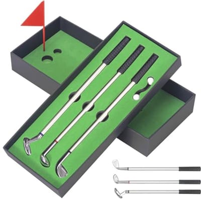 Golf geschenken voor mannen - 3 golfclubbalpennen met geschenkdoos