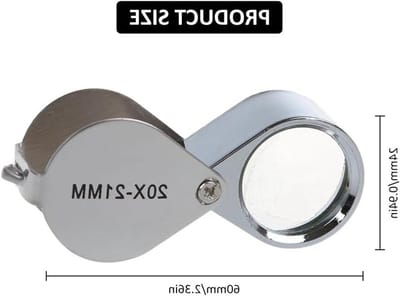 Vergrootglas met 20x vergroting - Zilver - Opvouwbaar - Voor Juweliers en Hobbyisten