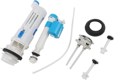 Toilet Spoelsysteem Vervanging - Cisterne Reparatie Kit - Water Besparen - Verstelbare Dual Flush - 24-33cm Hoogte - Wit