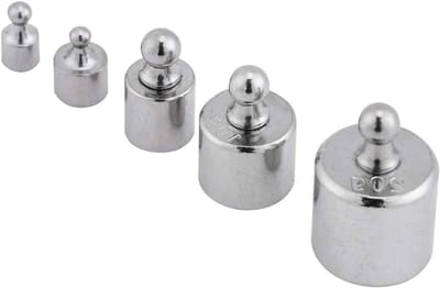 Kalibratiegewicht Set - Precisie Gewichten - Weegschalen Kalibreren - Verchroomd Materiaal - 1G 2G 5G 10G 20G - Zilver