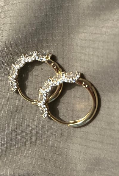 Cubic Bling Earrings Gold 14K