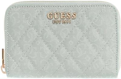 GUESS portemonnee Isemay SLG Medium Zip Wallet Light Sage mintgroen