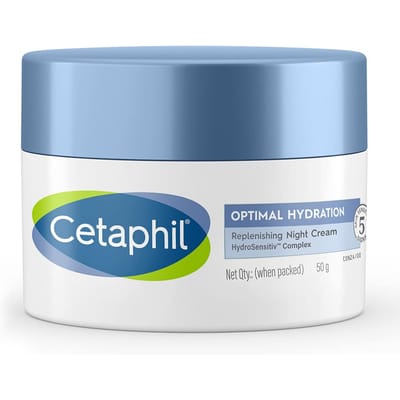 Cetaphil Optimale Hydratatie Herstellende Nachtcrème 50g Lichtgewicht Snel Absorberende Moisturizer Voor Droge Gevoelige Huid