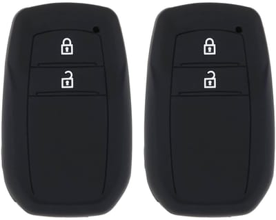 Dailygoods- Autosleutel Cover 2 Stuks - Compatibel met Toyota Hilux/Innova/RAV4/Fortuner - Zacht Siliconen - Volledige Bescherming - Nauwkeurige Uitsparingen - Sleutelcover