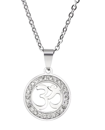 N3 Collecties Rvs crystal OM Ohm Yoga Hangers met O-vormige kettingen