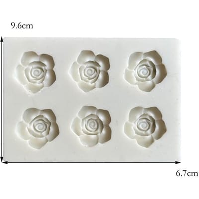 6 Holtes 3D Roosvorm Siliconen Mal DIY Bloem Fondant Chocolade Mousse Gelei Cupcake Bakgereedschap Klei Gips Hars Ambachtelijke Mal