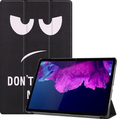Hoesje - Geschikt voor Lenovo Tab P11 - Dun & Stevig - Hardcover Book Case - Trifold Bookcase Hoes - Hard Cover - Tablethoes - Don't Touch Me