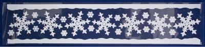 Peha kerst raamstickers - sneeuwvlokken - wit - 12,5 x 58,5 cm - raamversiering