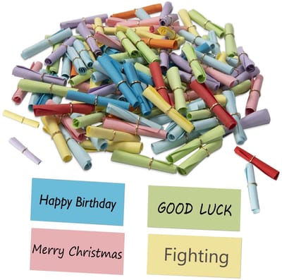 Dailygoods- Etiketten 120 stuks - Kleurrijke Labels - Briefjes voor Kinderverjaardag - Zelf te Beschrijven - Tombola Labels - Kleine Etiketten