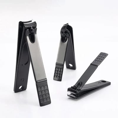 CHPN - Nagelknipper set - 3-delig set - Roestvrij staal - Zwart - Nagels knippen - 3 afmetingen - Manicure - Pedicure