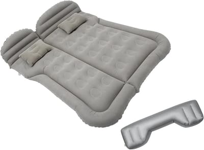 Autokampeerluchtbed - Opblaasbaar matras - Comfortabel reizen - Verdikte uitvoering - 175x130cm - Grijs