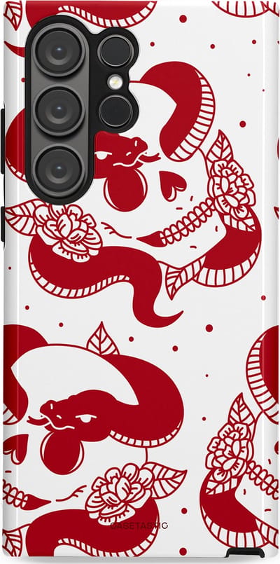 Casetastic Hoesje Geschikt voor Samsung S23 Ultra - Stijlvolle Beschermende Duo-layer Case - Beet van de nacht