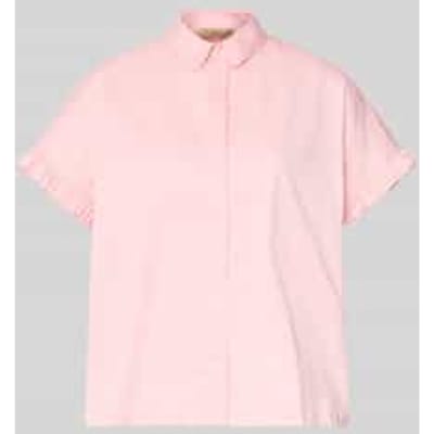 regular fit blouse met blinde knoopsluiting